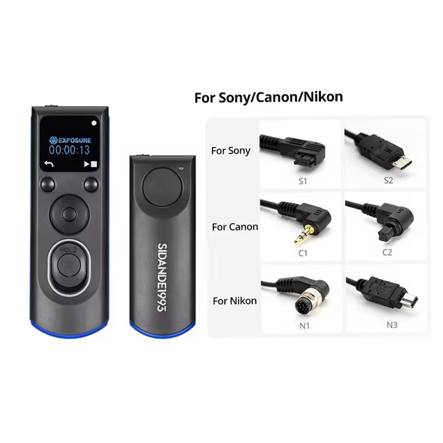 Sidande RST-7600 Wireless Shutter Release, Featuring a Timer Function for Delayed Shutter Release and Remote Control Capabilitie