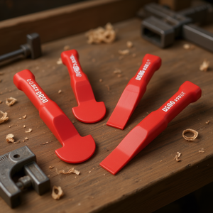 Juego de cinceles 426 D/S4, 4 piezas, mango de plástico rojo, herramienta de precisión para trabajar la madera y el metal - Product Image 3