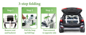 Portable Folding Electric Transfer Machine for Car Seats Transport Wheelchair Lifting Hoist Commode Chair for Disability - Product Image 3