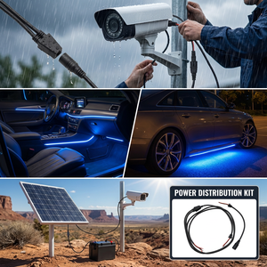 Kabel Splitter Daya DC Universal 5.5x2.1mm 1 ke 2 Jalur Tipe Y 12V 5A IP68 Tahan Air Tembaga untuk CCTV LED Strip Luar Ruangan Mobil - Product Image 3