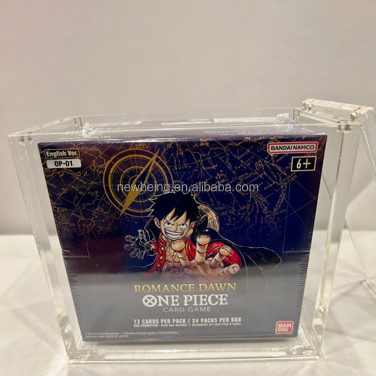 one piece op05 booster box case HOUSYLOVE PET OPCG Protectors for Card Game (10 Pack) - 0.50mm Thick Clear ONE PIECE TCG Booster Display Card x1 1st Anniv One Piece OP05 English Sealed