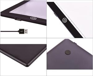 A3 A4 Led <span class=keywords><strong>Lightpad</strong></span> Dessin Art Artisanat Publicité Traçage Boîte À Lumière Rechargeable Led Traçage Conseil Conception Graphique pour Enfants - Product Image 6