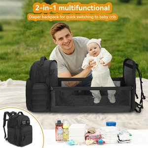 <span class=keywords><strong>Sac</strong></span> à <span class=keywords><strong>dos</strong></span> à langer tactique grand format 7-en-1 <span class=keywords><strong>avec</strong></span> station de change pour maman, bébé, femme, homme, papa – Indispensable pour les voyages et les nouveau-nés - Product Image 1