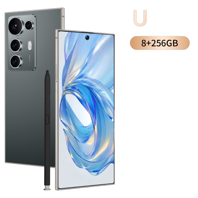 Smartphone S25 Ultra 5G LTE 7.3-Inch HD 90Hz 108MP Camera Android 14 MTK Dimensity Deca Core 8GB+256GB Dual SIM Mobile Phones