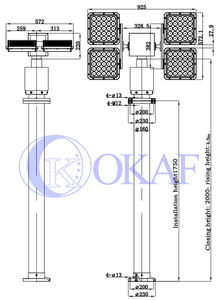 Mât télescopique de 4 m, 5 m, 6 m, monté sur véhicule, tour d'éclairage télescopique pour camion de <span class=keywords><strong>pompiers</strong></span> - Product Image 5