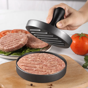 Prensa Redonda de Aluminio <span class=keywords><strong>para</strong></span> Hamburguesas con Molde Antiadherente y Mango de Plástico <span class=keywords><strong>para</strong></span> Asar en Casa - Product Image 3