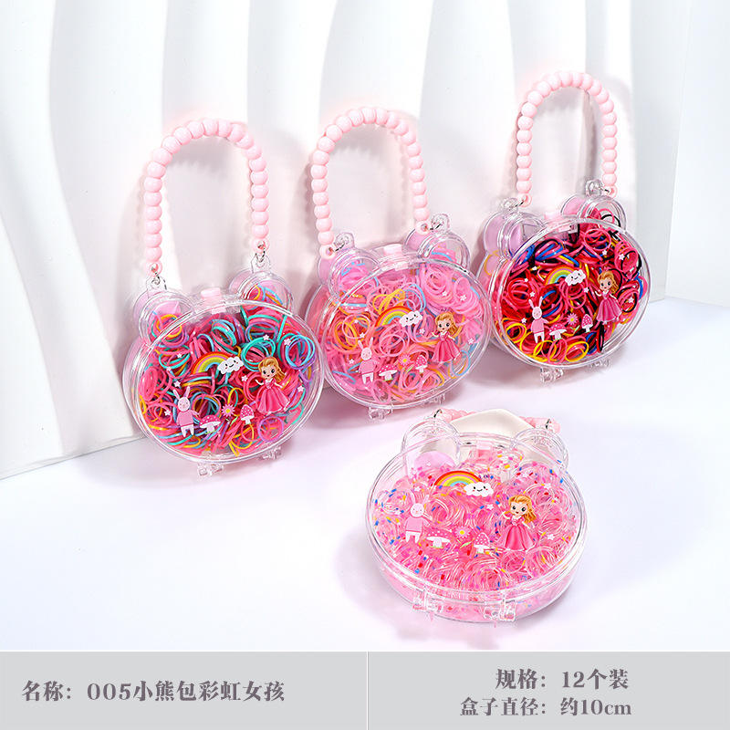 005 Bear Bag Rainbow Girl A Style Rubber Band 1 Box
