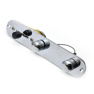 Placa de Control para Guitarra Eléctrica TL con Arnés de <span class=keywords><strong>Cableado</strong></span> para <span class=keywords><strong>Telecaster</strong></span> en Colores Cromo/Negro/Dorado, Accesorios para Guitarra - Product Image 1