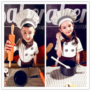 Costume de chef familial avec chapeau pour enfants garçons et filles (âge 3-15) Tenue de déguisement haut de gamme pour le carnaval - Product Image 2