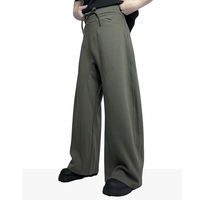 Pantalon de survêtement vintage à taille élastique, coupe ample, jambe large, style 'Knife', pour homme, populaire et polyvalent