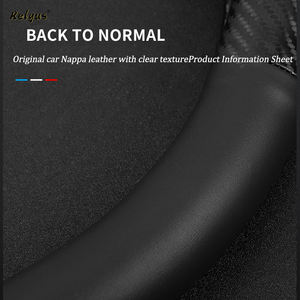 Housse <span class=keywords><strong>de</strong></span> volant <span class=keywords><strong>de</strong></span> voiture en fibre <span class=keywords><strong>de</strong></span> carbone avec logo 3D pour <span class=keywords><strong>Mini</strong></span> <span class=keywords><strong>Cooper</strong></span> S JCW One D Countryman R50 R53 R56 F54 F55 F60 - Product Image 2