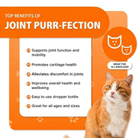 Complément alimentaire liquide naturel pour chats : Glucosamine, Collagène, Huile de saumon, Multivitamines, Suppléments à base de plantes pour la densité osseuse et les articulations
