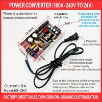 Transformateur d'alimentation à découpage AC 220V vers DC 24V 8A, adaptateur d'alimentation à double sortie, utilisation industrielle, convertisseur d'alimentation à découpage DC24V