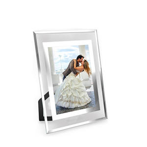 Glass <b>Photo</b> Framecustomized Crystal Glass Gold <b>Photo</b> <b>Frame</b> 4X6 5X7 <b>8X10</b> Picture <b>Frame</b> Glass for Tabletop Display Vertical - Product Image 1