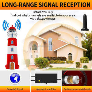 אנטנה דיגיטלית dvb-t מקורה 2023 טלוויזיה + מחשב HD דיגיטלי חכם 500 + טווח מיילים - Product Image 5