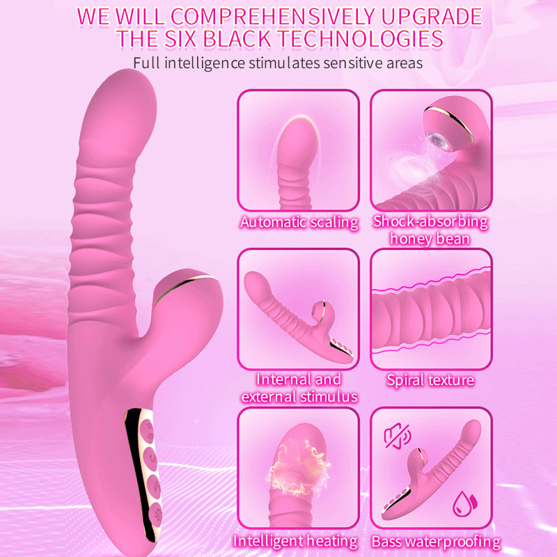 Heating 7 Frequency Silicone Lesbian Battery Thrusting Telescopic Sucking Dildo  Sex Toy Clitoris G Spot Vibrator for Women| Alibaba.com