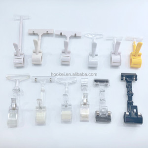 Clear Plastic Clip Holder with Adjustable Arm 250mm White Convenient for Retail <b>Shelves</b> - Product Image 5