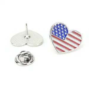 Factory wholesale custom national metal flag brooch gift enamel drop oil badge glaze lapel pin