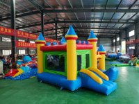 Château gonflable en PVC avec toboggan aquatique, structure de jeux gonflable commerciale, trampoline extérieur, jeux pour enfants et adultes, certifié CE