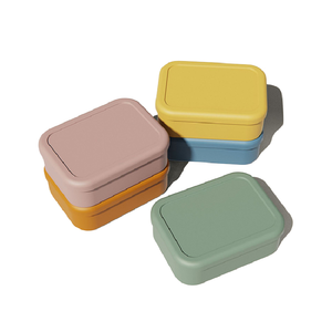 Eco-Friendly Silicone Adults Office Lunch Box Of Kids 3 Compartment Food Container Bento Silicone Lunch Boxes Sets For Children