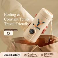Bouilloire Électrique Portable 550ml, Chauffe-Eau de Voyage Intelligent à Température Constante pour Lait Bébé & Café, en Acier Inoxydable