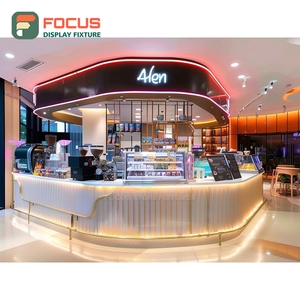 Premium Coffee Display <b>Cabinet</b> Illuminated Merchandise Shelf Matte Black Cafe Display <b>Cabinet</b> - Product Image 1