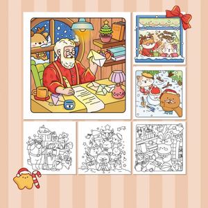 Livre de coloriage créatif DIY pour garçons et filles, cadeau de vacances, thème de Noël, livres de coloriage pour adultes et enfants - Product Image 2