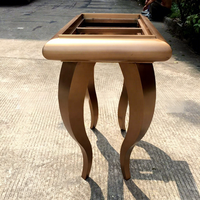 Pieds de meubles en acier inoxydable, base de table en métal, cadre de console Cabriole, finition bronze pour table en verre ou en marbre