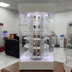 <span class=keywords><strong>2025</strong></span> Chất lượng cao tùy chỉnh rõ ràng <span class=keywords><strong>Acrylic</strong></span> đồng hồ hiển thị trường hợp với C Cuff cho cửa hàng đồng hồ hiển thị - Product Image 5