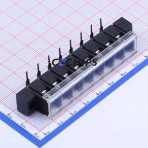 KF38RM-8.25-8P Barrier Terminal Block Bent Lead Through Hole,P=8.25mm Connector With Cover Plate 8.25mm 1x8P Right Angle Pin - Product Image 1