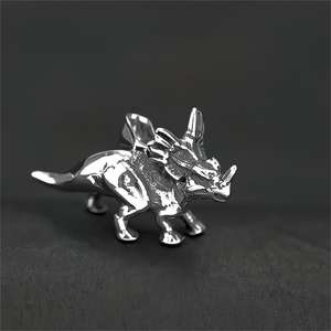 Stainless Steel <b>Dinosaur</b> Pendant <b>Necklace</b> Men's Fashion Jewelry Hip Hop Style Animal Shape Gift for Clothing Matching - Product Image 3