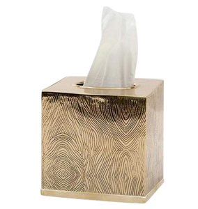 Accessoires de table métal fini doré porte-serviettes en acier inoxydable papier forme carrée boîte à mouchoirs comptoir de cuisine - Product Image 5