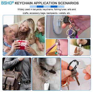 مخصصة خمر الفولاذ المقاوم للصدأ أقراط مسطحة 20/25/28/30 سبليت معدنية عالمية سلاسل المفاتيح ديي الملحقات - Product Image 6