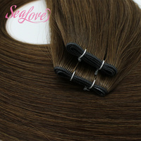 Extensions de cheveux vierges russes invisibles de haute qualité 2026, tissage naturel Genius Weft, toutes couleurs, extensions de cheveux humains doux