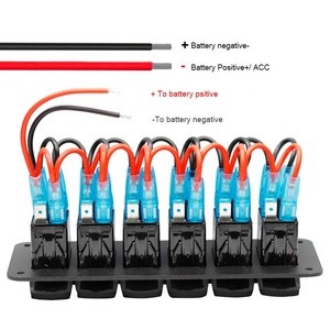 6 Gang Aluminum <strong>Rocker</strong> Switch <strong>Panel</strong> 5 Pin ON/Off Pre-Wired Toggle Switch <strong>Panel</strong> With <strong>Rocker</strong> Switch Holder - Product Image 5