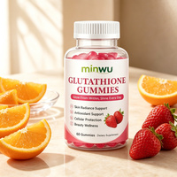 Complément de Gommes Premium à Double Action au Glutathion Avancé et Vitamine C, Sans Sucre, Végétalien, Sans OGM, pour l'Éclat de la Peau et la Beauté