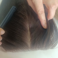 Closure Rambut Asli Manusia Virgin Silk Base 4*5, Hairline Alami, Hand Tied, Scalp Realistis, Silk Top Lace Closure Wanita Single Drawn