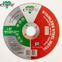 Disque de coupe en métal ultra fin 125X1.6X22.2mm 5 pouces pour l'acier inoxydable