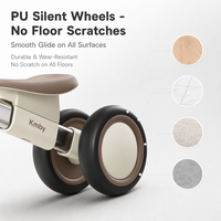 Voiture à pousser 4 roues pour enfants, écologique, jouet porteur non toxique avec roues silencieuses, trotteur pour tout-petits de 1 à 3 ans