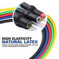 Juego de Bandas de Resistencia para Ejercicio TALLTOP de 11 Piezas, de Látex de Alta Elasticidad, Color Personalizado, 10-50LB