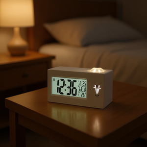 <b>Digital</b> Alarm <b>Clock</b> With Temperature Display And Light Sensor For Desk Or Bedside Use - Product Image 3