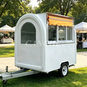 Remorque alimentaire standard européenne mini 2,2 m, chariot de restauration mobile pour glaces et café en extérieur, camion de cuisine itinérant - Product Image 1