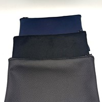 Petite pochette de rangement en tissu avec fermeture éclair M-2, sacs de voyage, logo personnalisé, 18,5x15x0,5 cm, noir, bleu, gris, AUNDE ITALIA S.P.A., vente en gros