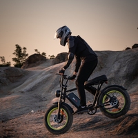 Vélo de montagne électrique sans chaîne 20 pouces Emoko C91 2025 avec fourche à suspension hydraulique en alliage d'aluminium et batterie au lithium, moteur sans balais