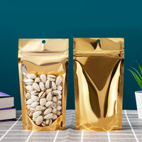 Pochette en plastique transparente à fermeture éclair brillante imprimée sur mesure pour emballage alimentaire de nouilles de lait anti-odeur d'aliments pour bébés