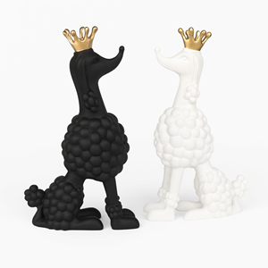 Figurine de chien bouledogue en résine Etechan, sculpture d'art moderne, décoration d'intérieur - Product Image 2
