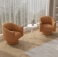 Fauteuil pivotant rembourré moderne, fauteuil d'appoint de loisirs, fauteuil à accoudoirs, canapé de salon pour la maison et l'hôtel