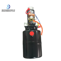 Unit Tenaga Hidrolik 12V DC Motor 1.2kW dengan Tangki Baja 4L dan Kontrol Kabel Jarak Jauh 2m untuk Truk Tipper Dumper Roda Tiga Listrik