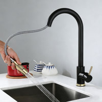 Grifos de Lavabo Modernos de Lujo, Grifo Mezclador de Agua de Acero Inoxidable para Cocina, Baño y Aseo, Montado en el Encimera, de Latón Dorado, para Hotel
