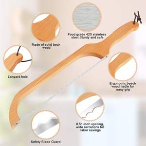 Cuchillo de pan de madera de 16 pulgadas de alta calidad al por mayor con diseño de arco, cortador premium - Product Image 2